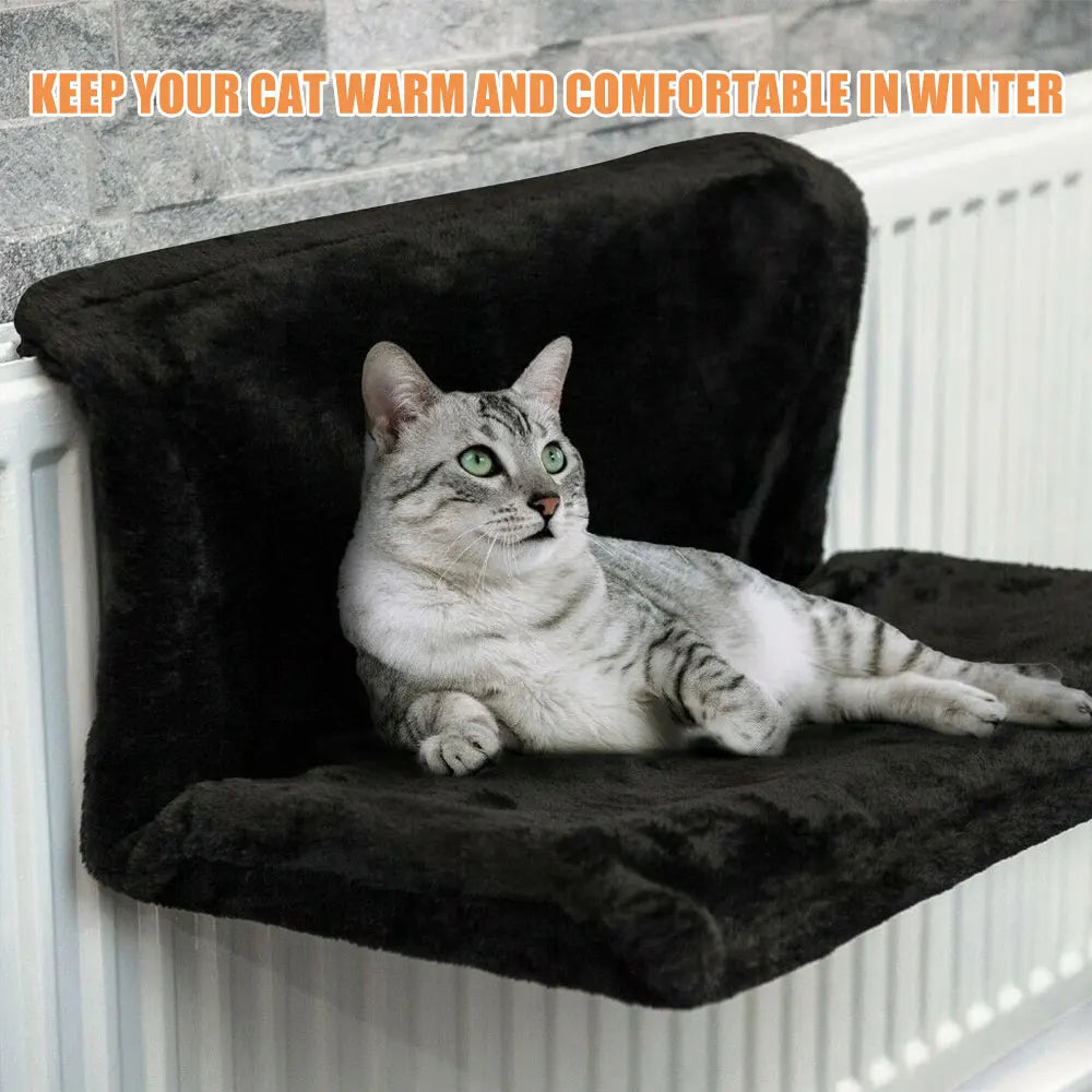 Hanging Cat Bed Removable Cat Hammock Pet Beds for Radiator Bench Kitten Nest With Strong Durable Metal Frame Cat Accessories Whispering Desires Shoppe
