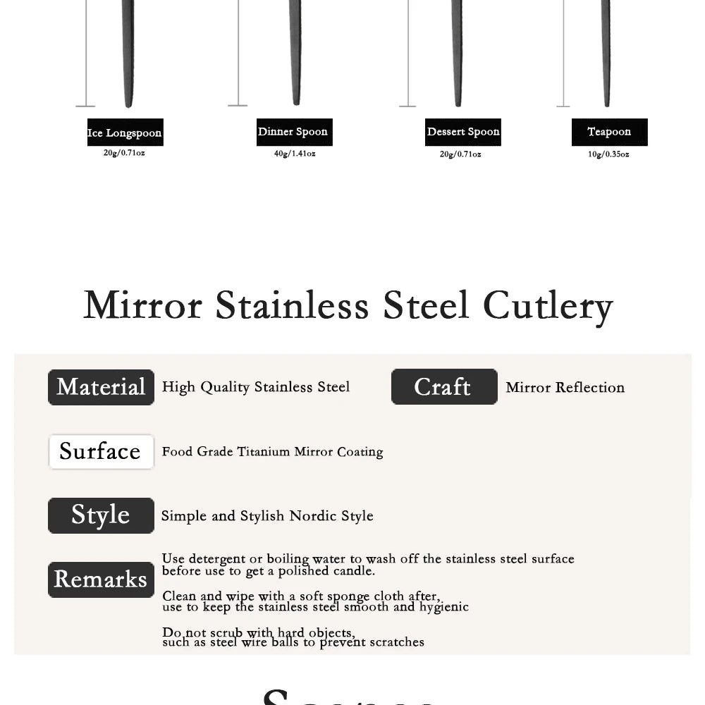 uniturcky Stainless Steel Flatware — 30 Pieces