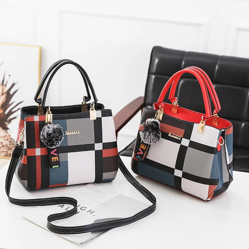 Yogodlns Women's Plaid Shoulder Bag