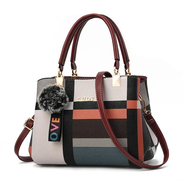 Yogodlns Women's Plaid Shoulder Bag