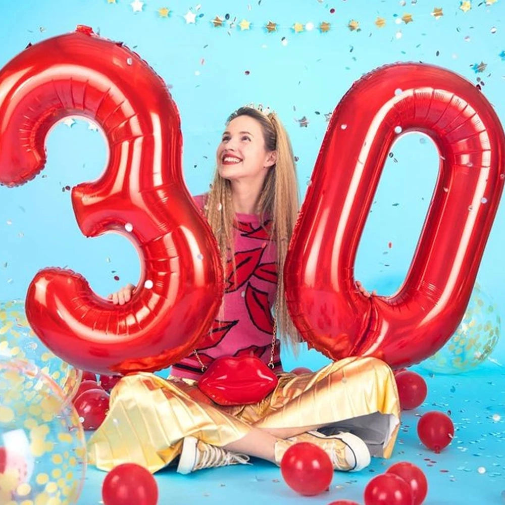 Gradient Number Foil Balloon, 30 or 40 Inches