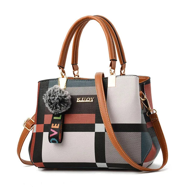 Yogodlns Women's Plaid Shoulder Bag