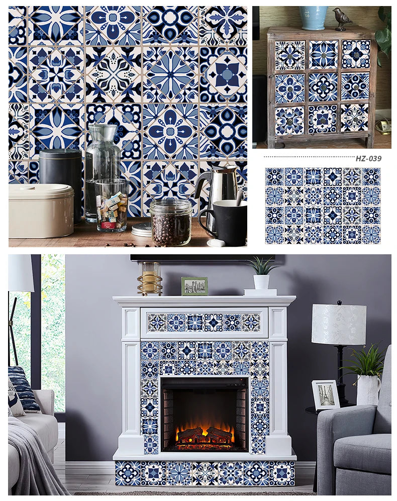 Decorative Self-Adhesive Tile Stickers – 24 Pieces