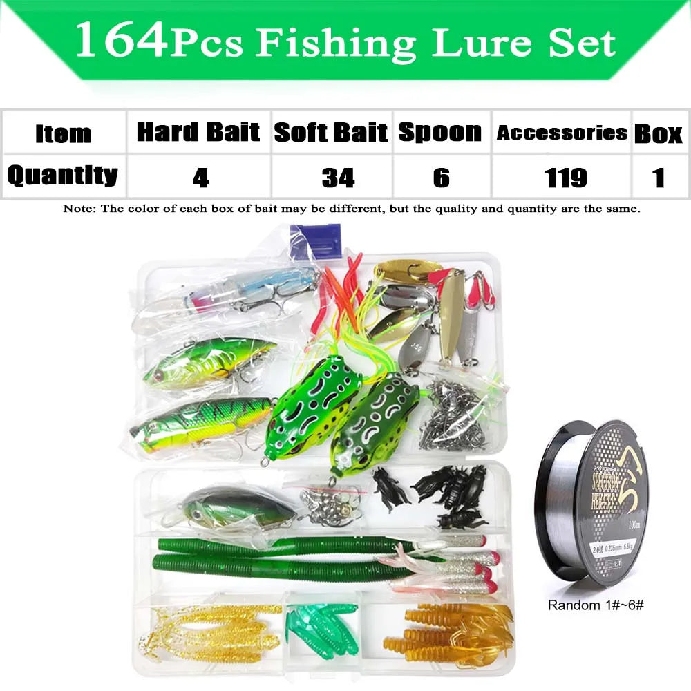 Fishing Lure Assortment with Tackle Box