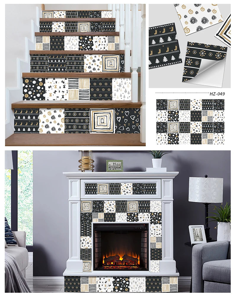 Decorative Self-Adhesive Tile Stickers – 24 Pieces