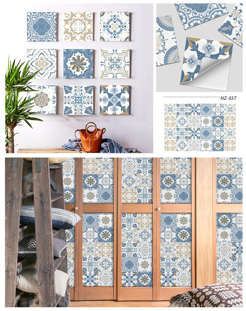 Decorative Self-Adhesive Tile Stickers – 24 Pieces