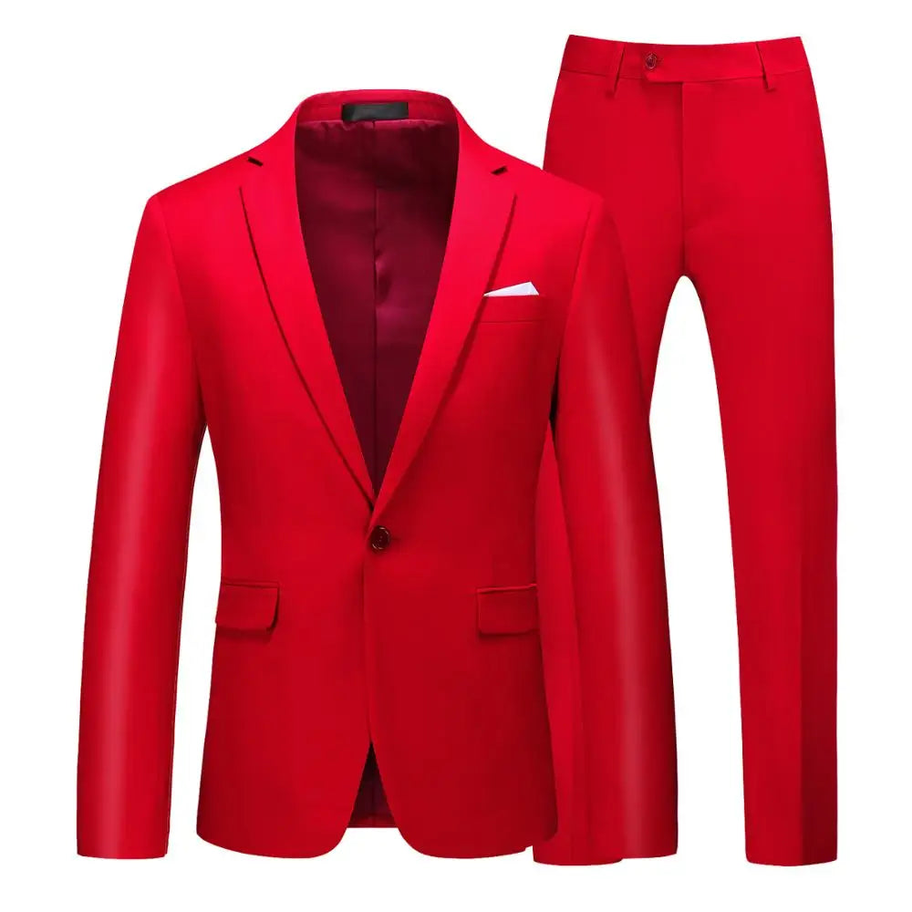 Men's Two-Piece Formal Blazer and Trouser Suit