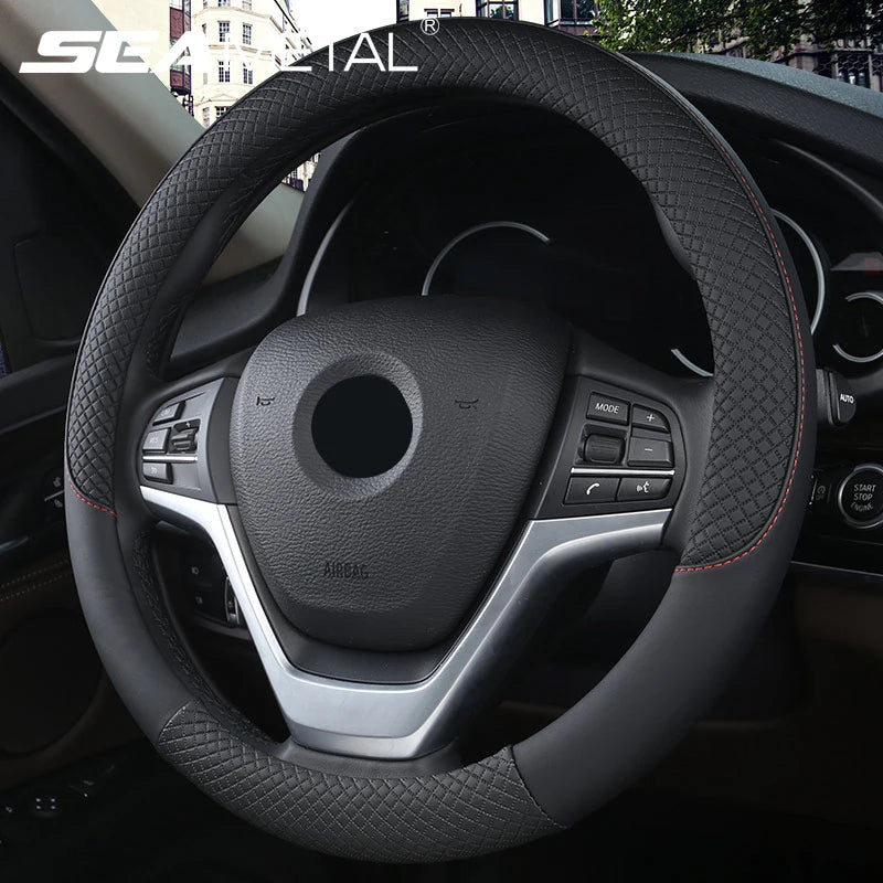 SEAMETAL C39750 Faux-Leather Steering-Wheel Cover – 37–38 cm
