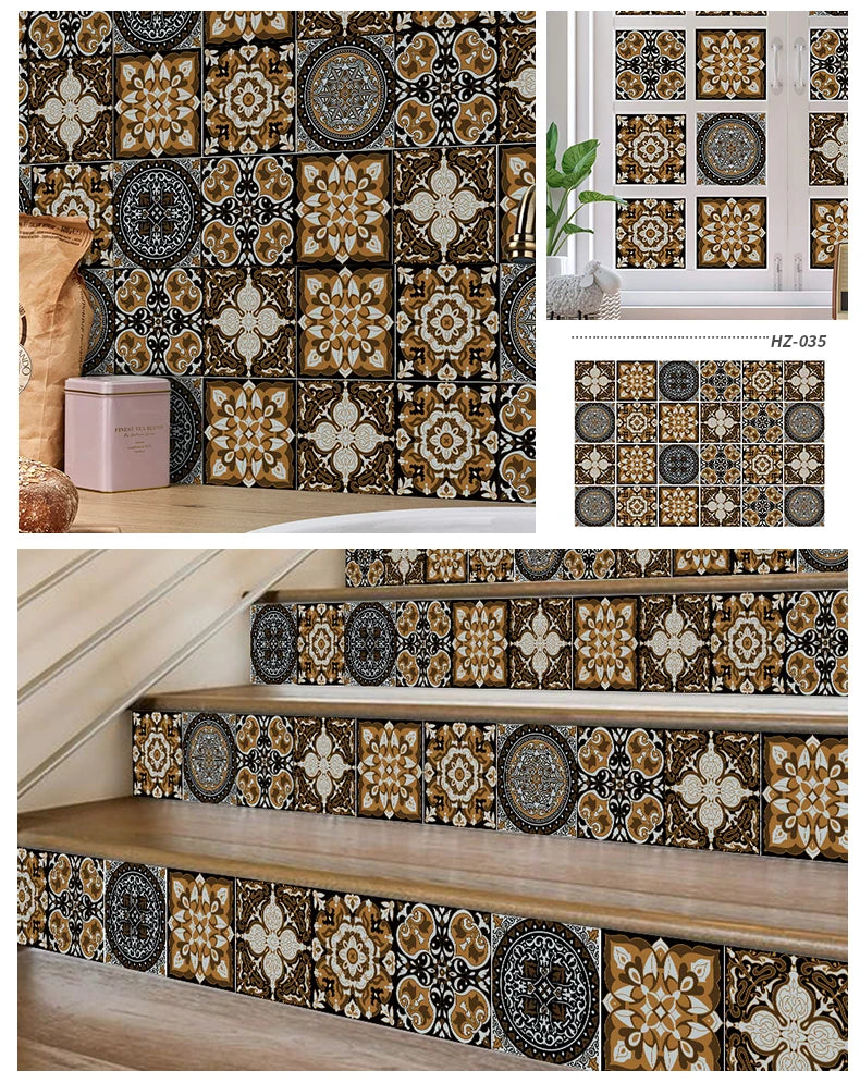 Decorative Self-Adhesive Tile Stickers – 24 Pieces