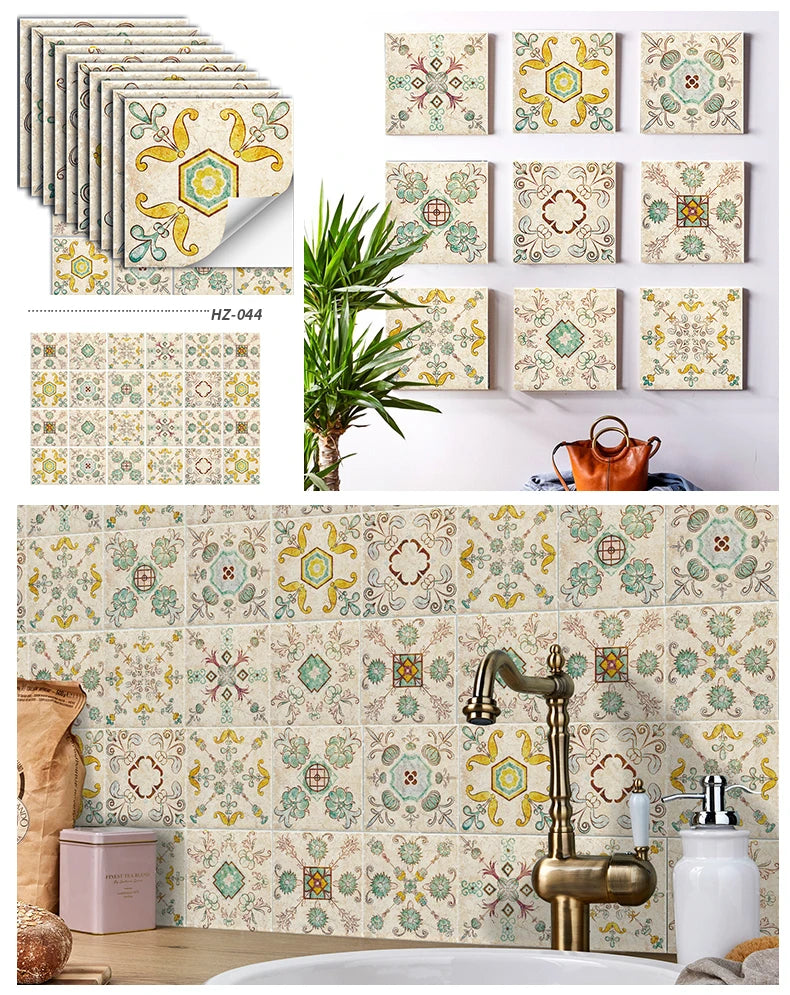 Decorative Self-Adhesive Tile Stickers – 24 Pieces