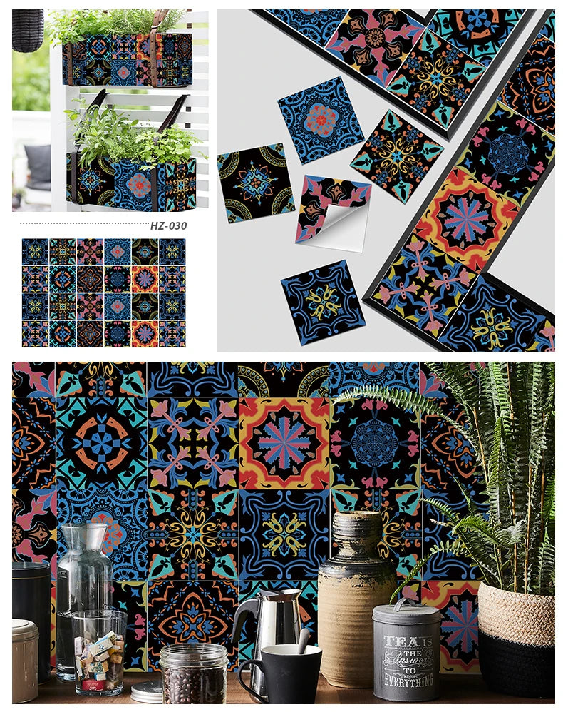 Decorative Self-Adhesive Tile Stickers – 24 Pieces