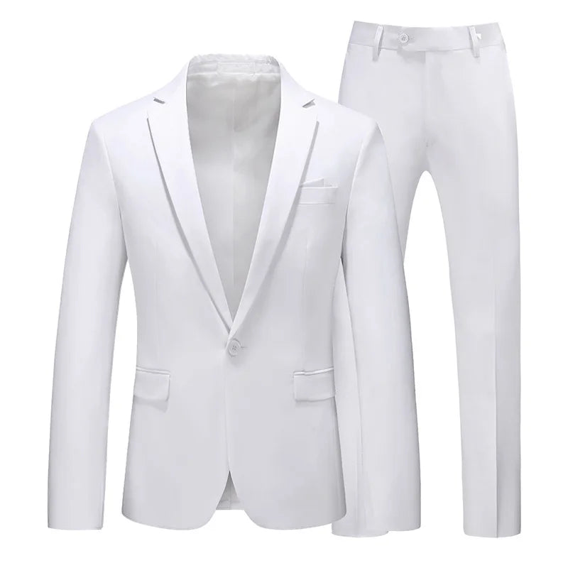 Men's Two-Piece Formal Blazer and Trouser Suit