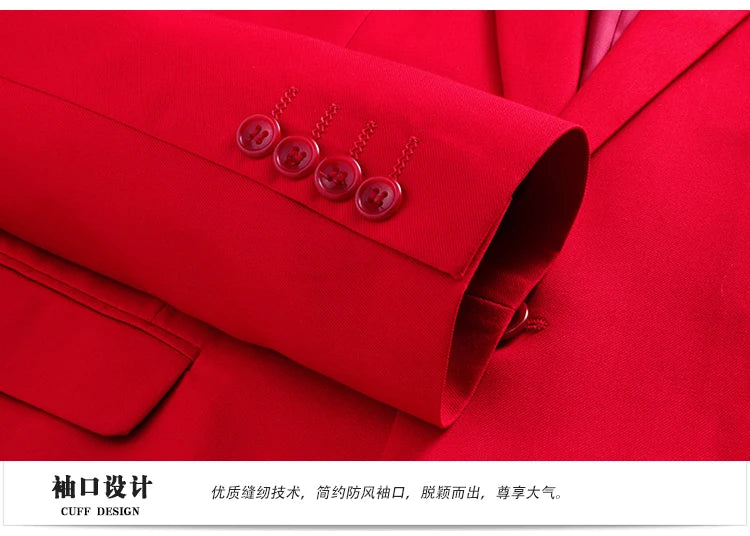 Men's Two-Piece Formal Blazer and Trouser Suit