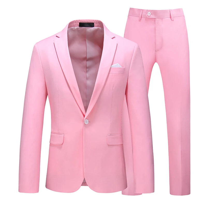 Men's Two-Piece Formal Blazer and Trouser Suit