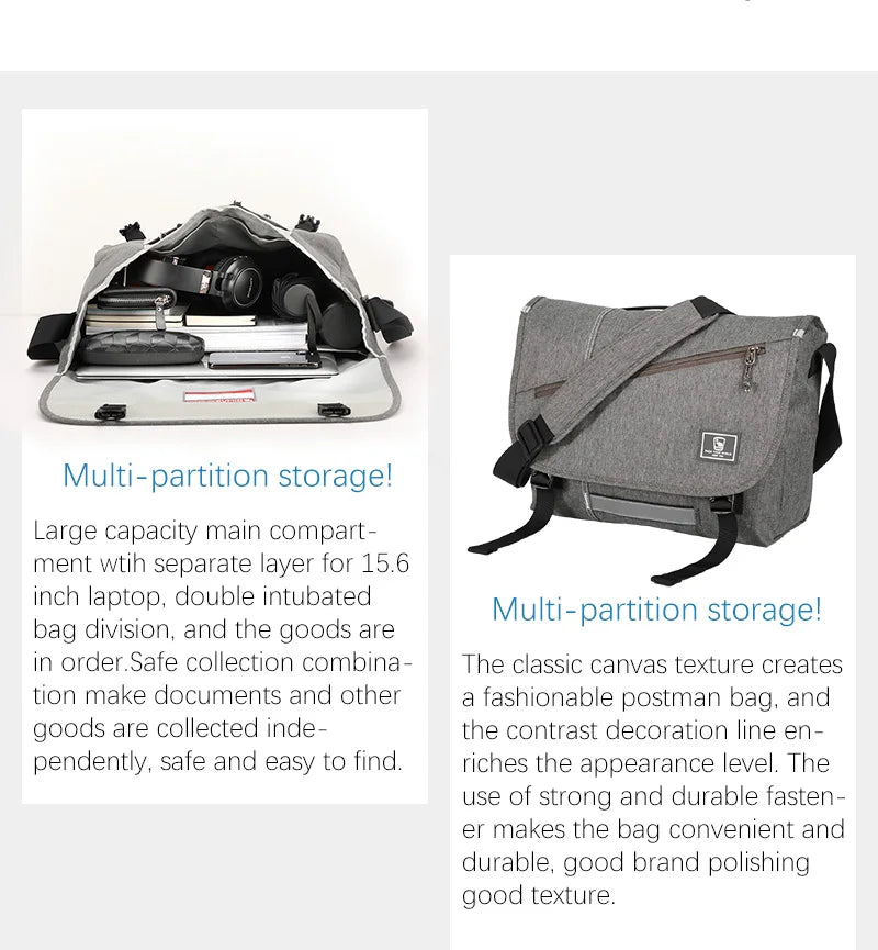 OIWAS 15-Inch Laptop Messenger Bag