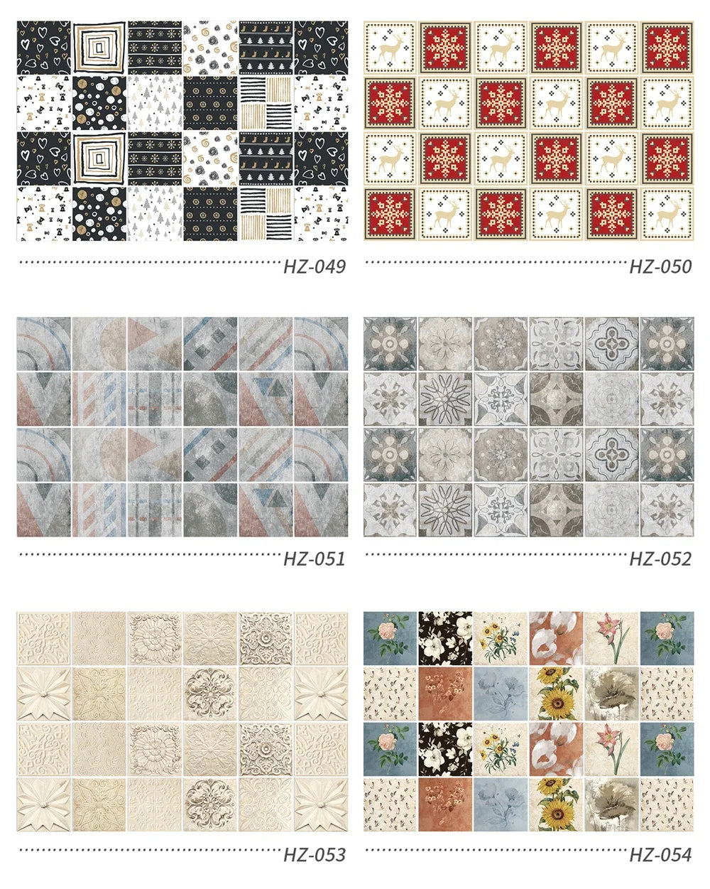 Decorative Self-Adhesive Tile Stickers – 24 Pieces