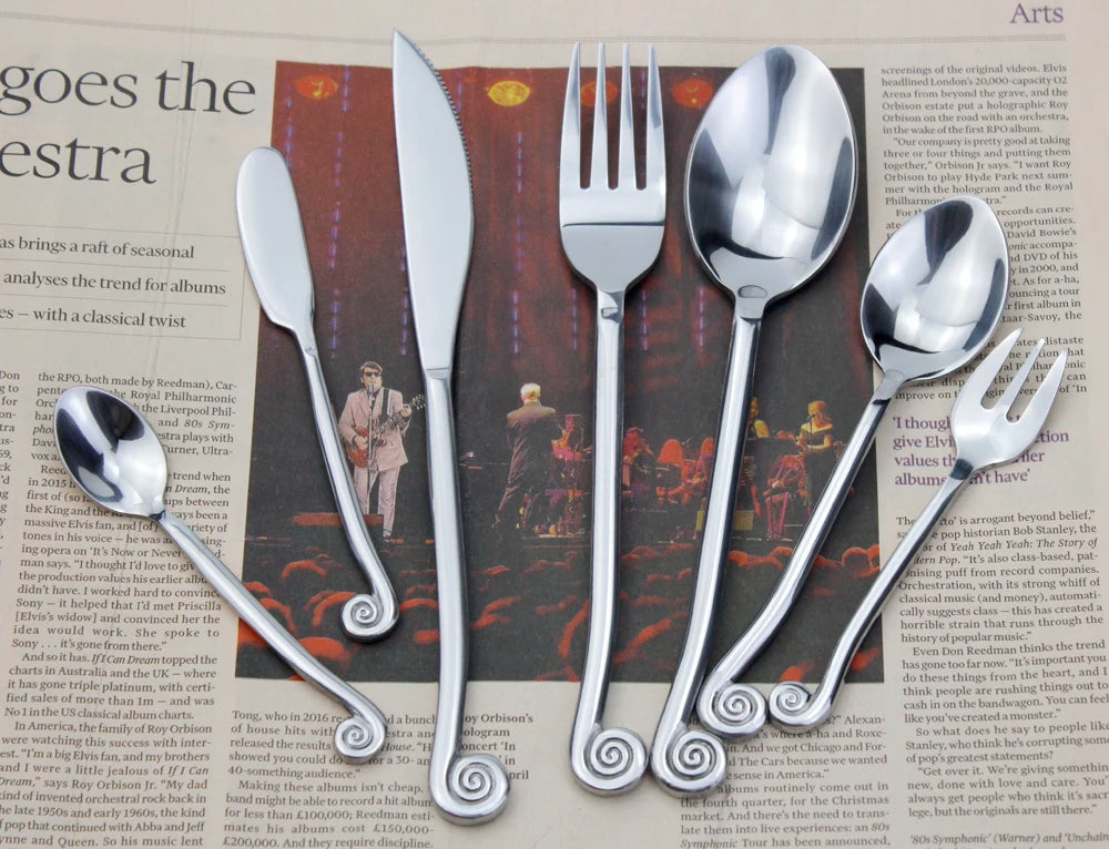 LUCF Snail-Handle Stainless Steel Flatware