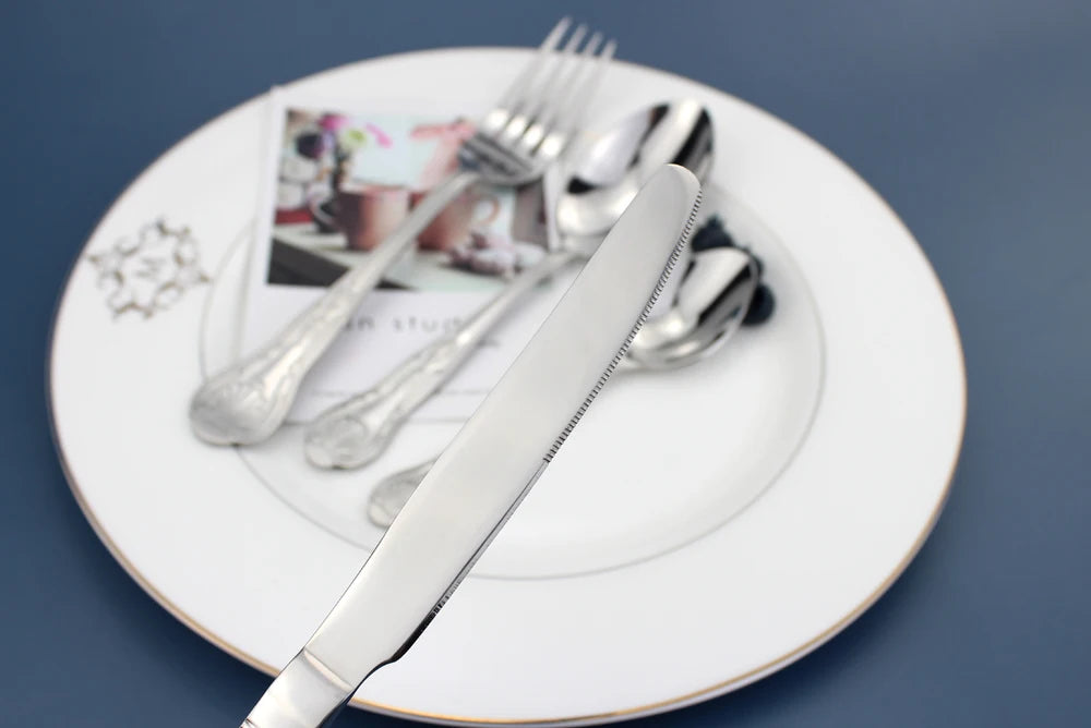 LUCF Vintage-Style Stainless Steel Flatware