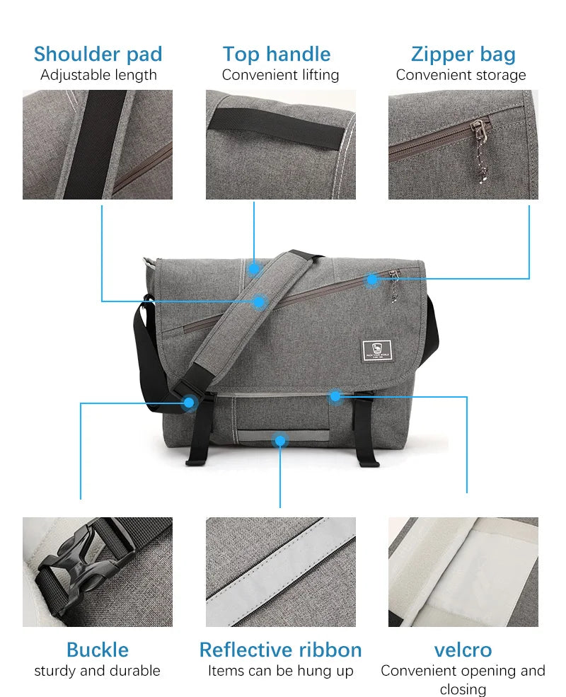 OIWAS 15-Inch Laptop Messenger Bag