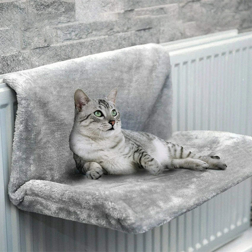 Hanging Cat Bed Removable Cat Hammock Pet Beds for Radiator Bench Kitten Nest With Strong Durable Metal Frame Cat Accessories Whispering Desires Shoppe