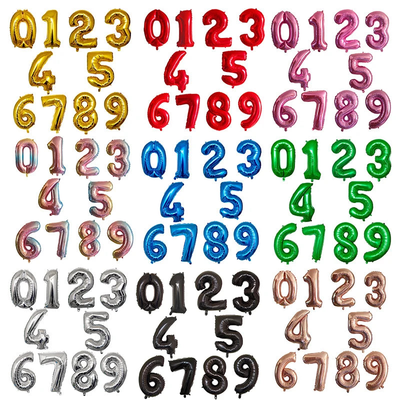Gradient Number Foil Balloon, 30 or 40 Inches