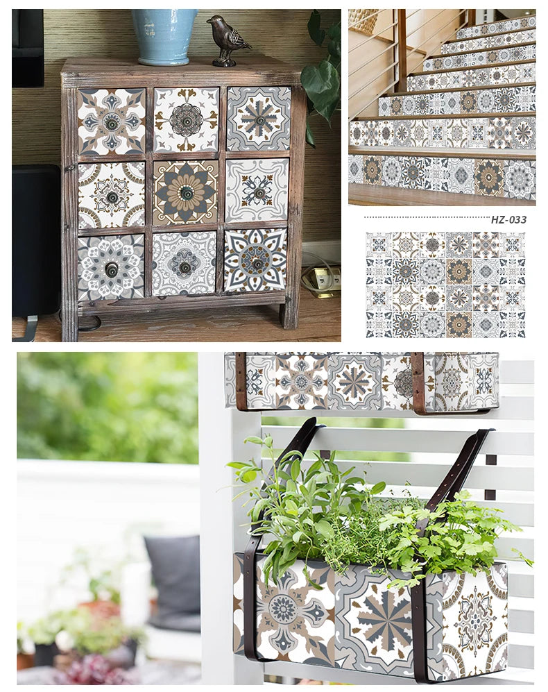 Decorative Self-Adhesive Tile Stickers – 24 Pieces