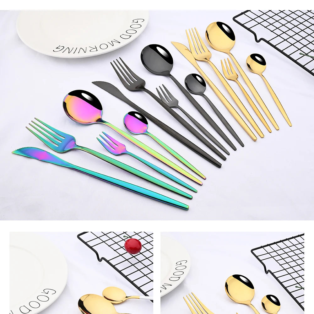 uniturcky Stainless Steel Flatware — 30 Pieces