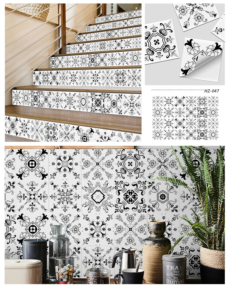 Decorative Self-Adhesive Tile Stickers – 24 Pieces