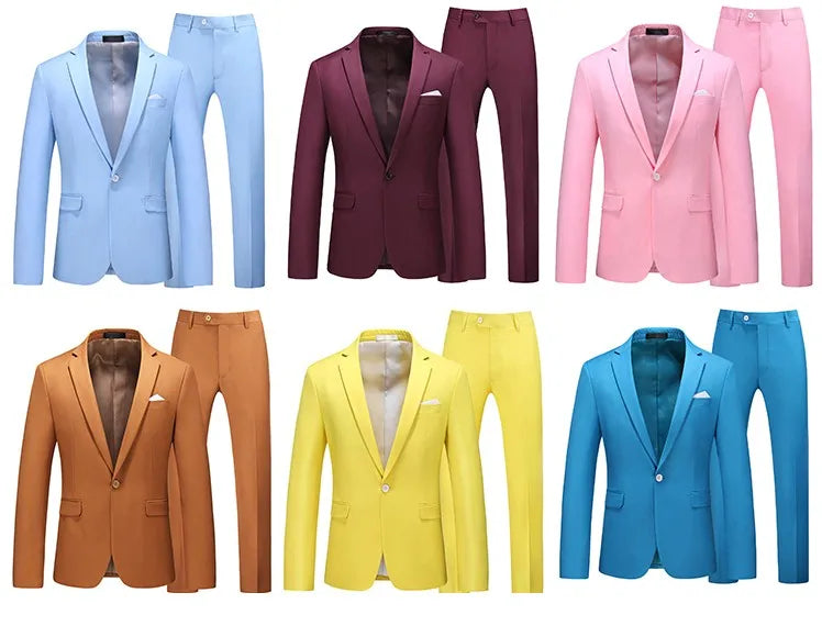 Men's Two-Piece Formal Blazer and Trouser Suit