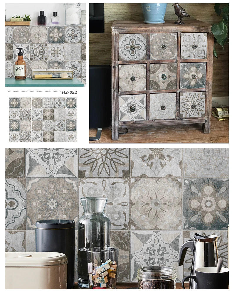 Decorative Self-Adhesive Tile Stickers – 24 Pieces