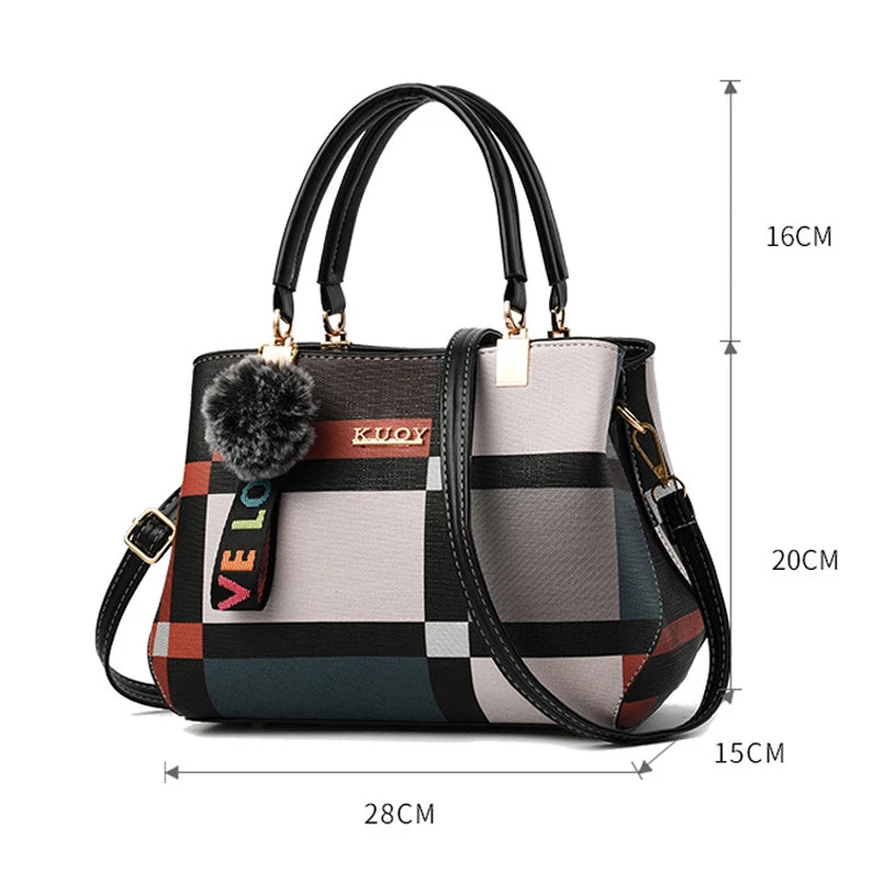 Yogodlns Women's Plaid Shoulder Bag