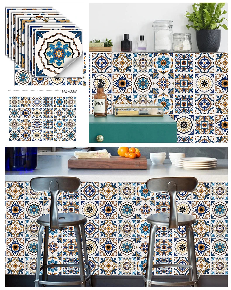 Decorative Self-Adhesive Tile Stickers – 24 Pieces
