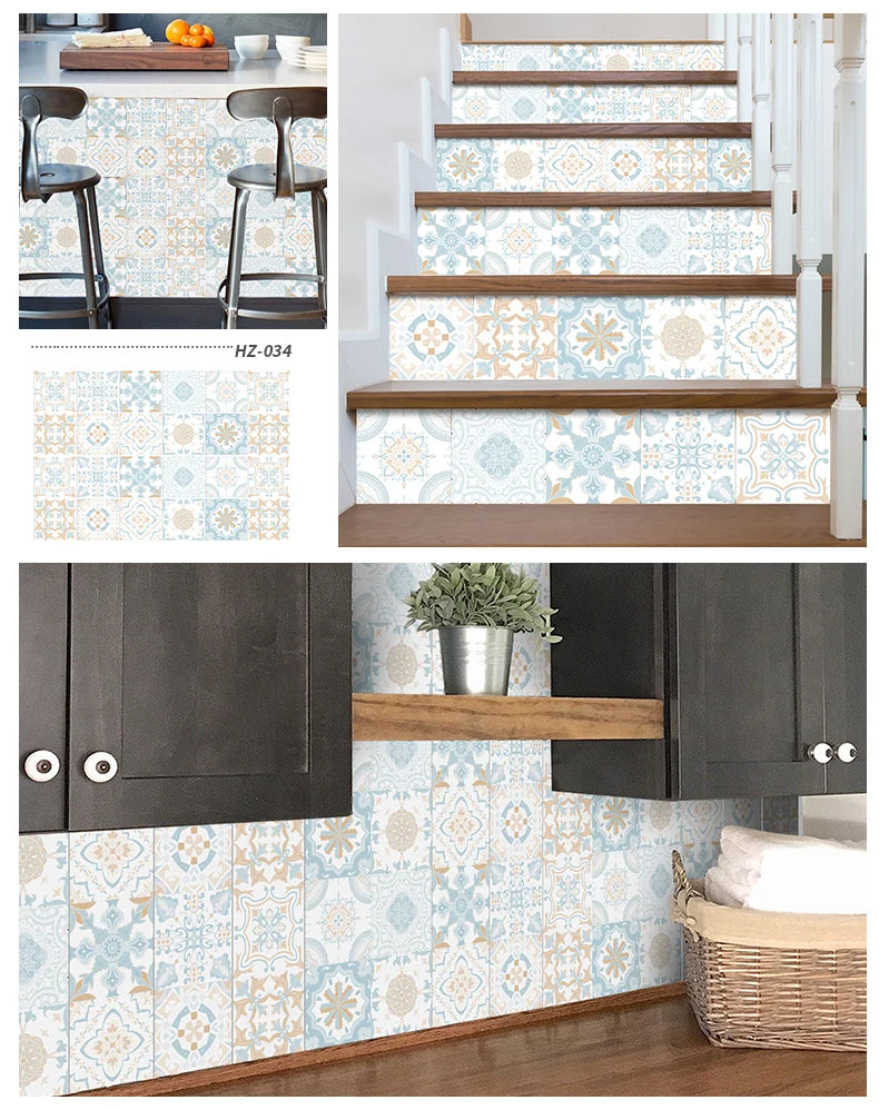 Decorative Self-Adhesive Tile Stickers – 24 Pieces