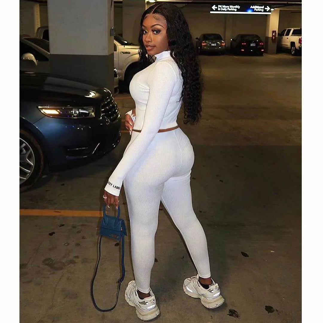 Women's High-Neck Top and Pants Set