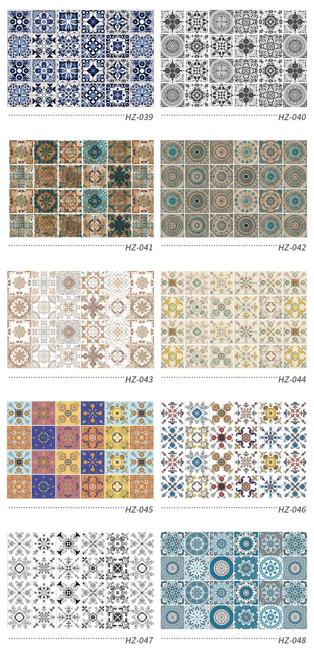 Decorative Self-Adhesive Tile Stickers – 24 Pieces
