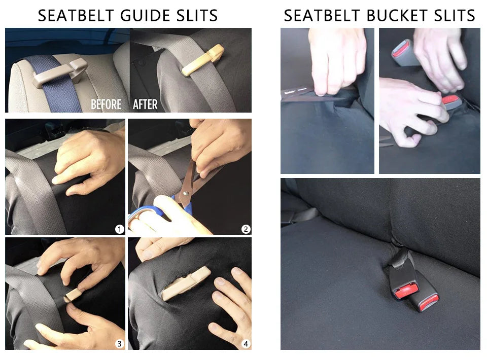 AUTOYOUTH Tire-Track Seat Covers – 9-Piece Set