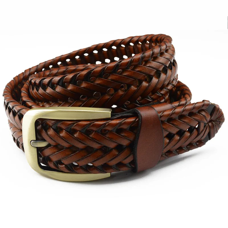 Braided Split-Leather Belt
