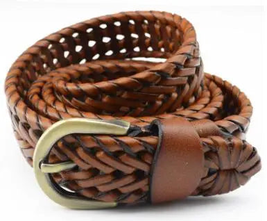 Braided Split-Leather Belt