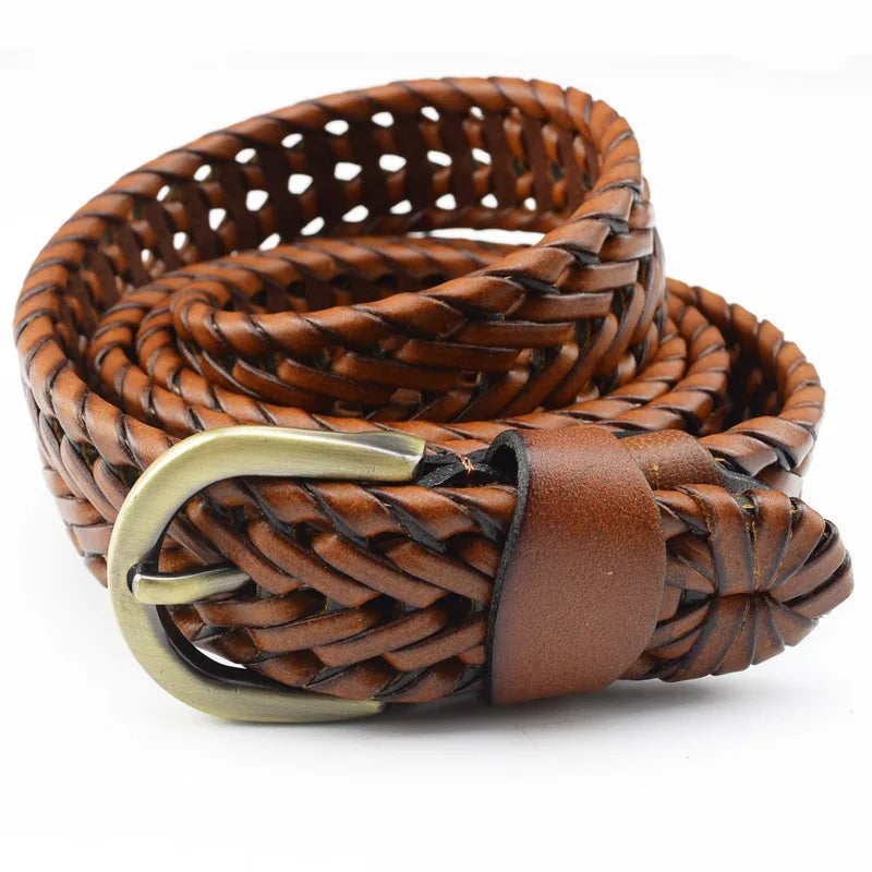 Braided Split-Leather Belt
