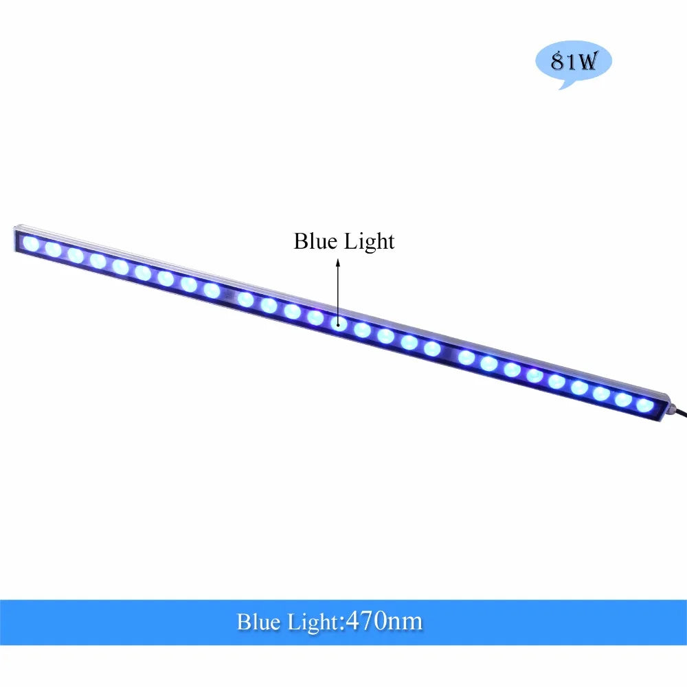 Populargrow 54W/81W/108W Aquarium Light with 470nm Blue Spectrum Leds Strip Light Beautiful Your Coral Reef Fish Tank Lamp Whispering Desires Shoppe