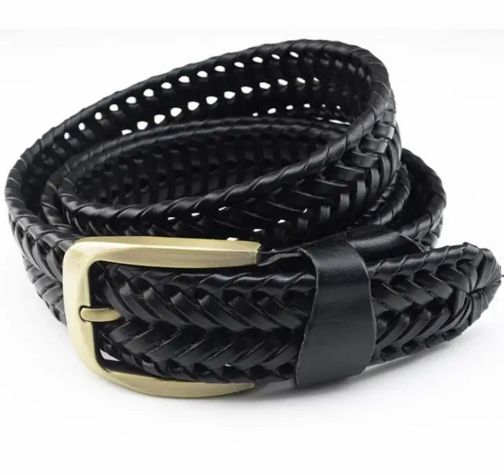 Braided Split-Leather Belt