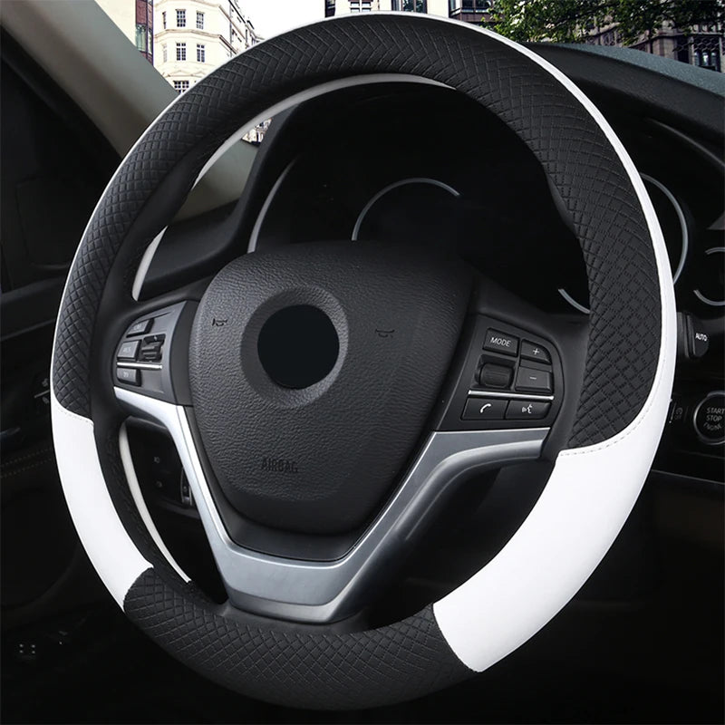 SEAMETAL Faux-Leather Steering-Wheel Cover – 37–38 cm