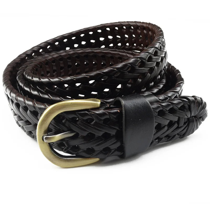 Braided Split-Leather Belt