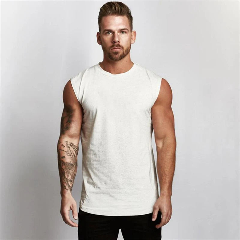 Muscleguy Brand Gyms Clothing Workout Sleeveless Shirt Tank Top Men Bodybuilding Fitness Mens Sportwear Muscle Vests Men Tanktop eprolo