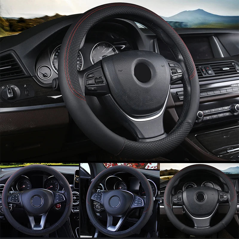 SEAMETAL C39750 Faux-Leather Steering-Wheel Cover – 37–38 cm