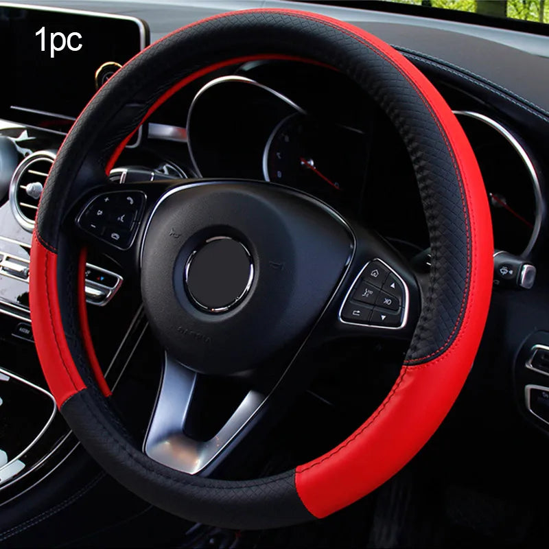 SEAMETAL C39750 Faux-Leather Steering-Wheel Cover – 37–38 cm