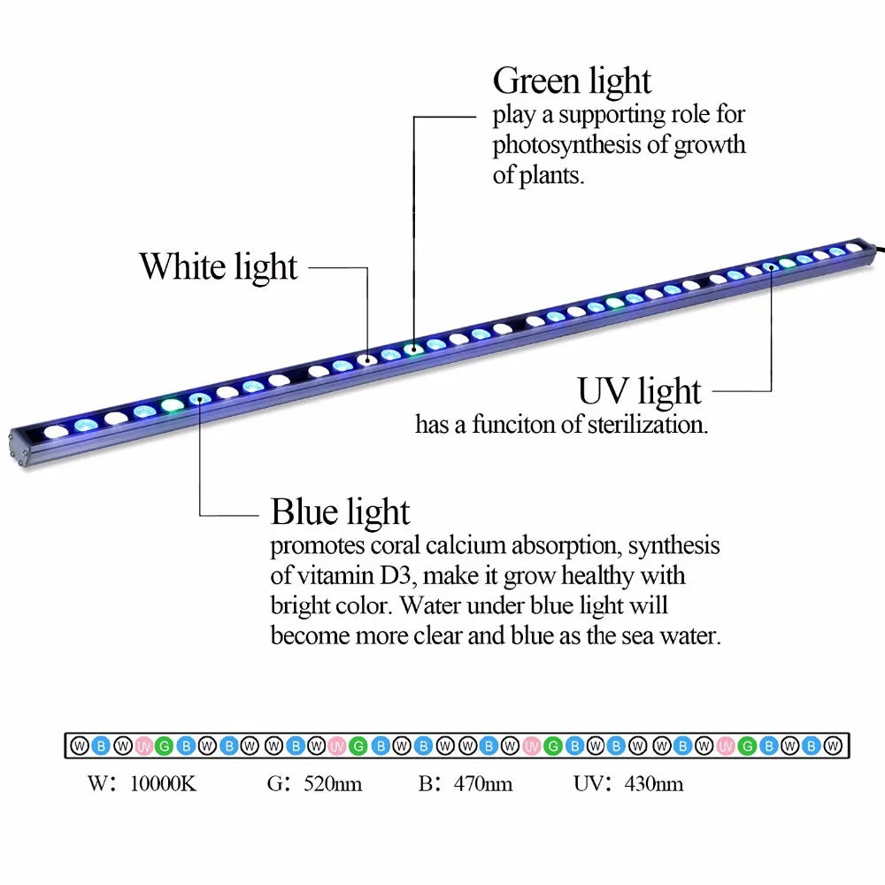 Populargrow Aquarium LED Light Bar, Multiple Sizes