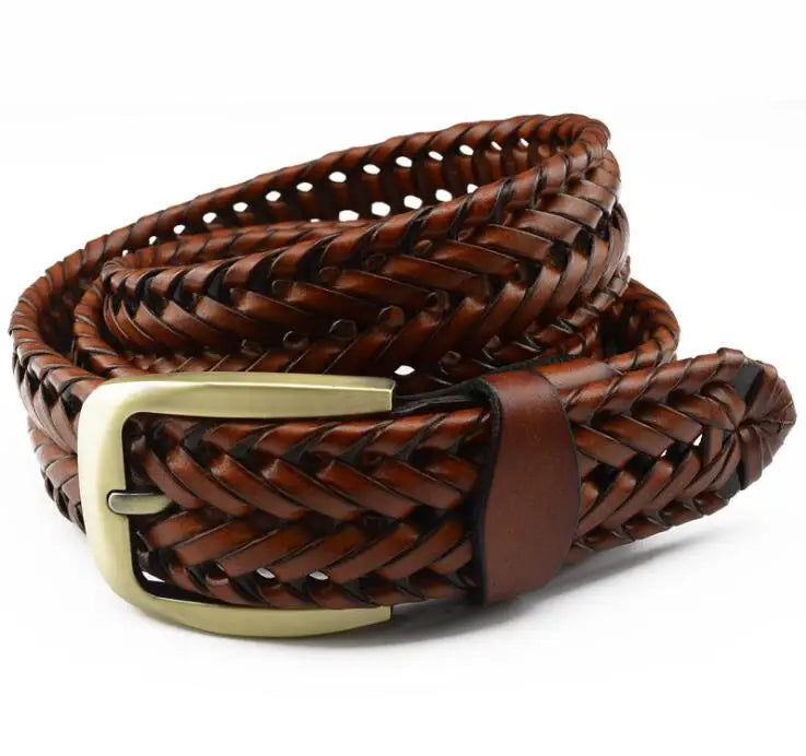 Braided Split-Leather Belt