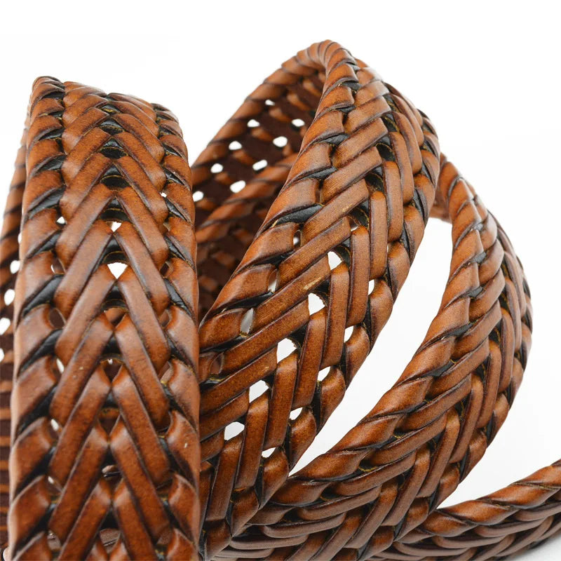 Braided Split-Leather Belt