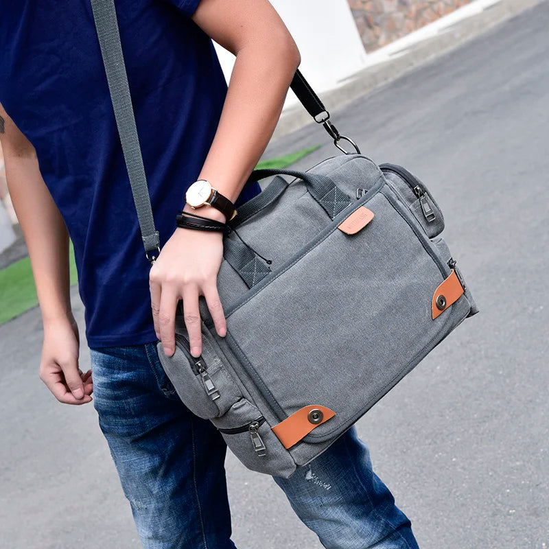 DIDA BEAR Men's Canvas Messenger Bag
